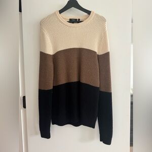 Theory Men's Crewneck Sweater - Cream, Brown, Black
